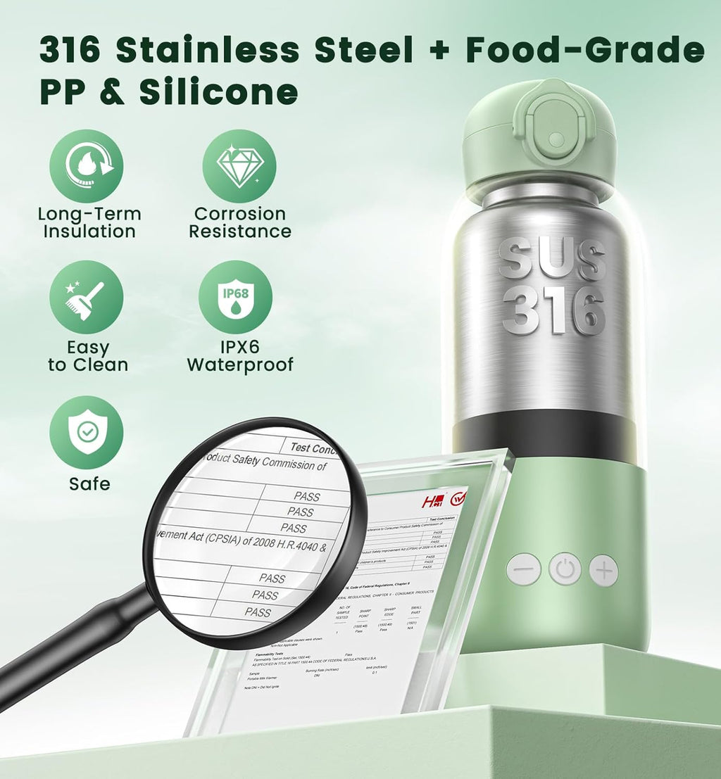 Portable Bottle Warmer with Fast Heating & Precise Temperature Control