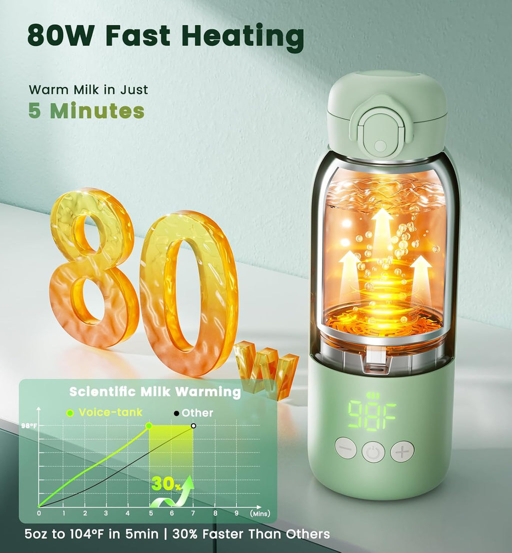 Portable Bottle Warmer with Fast Heating & Precise Temperature Control