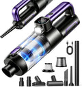 Car Vacuum Portable Cordless, 4-in-1 18000Pa Handheld Vacuum Cordless with LED Light, 120W Brushless Motor, 6000mAh Rechargeable Hand Mini Vacuum with Multi-Nozzles for Car, Home, Office & Pet Hair