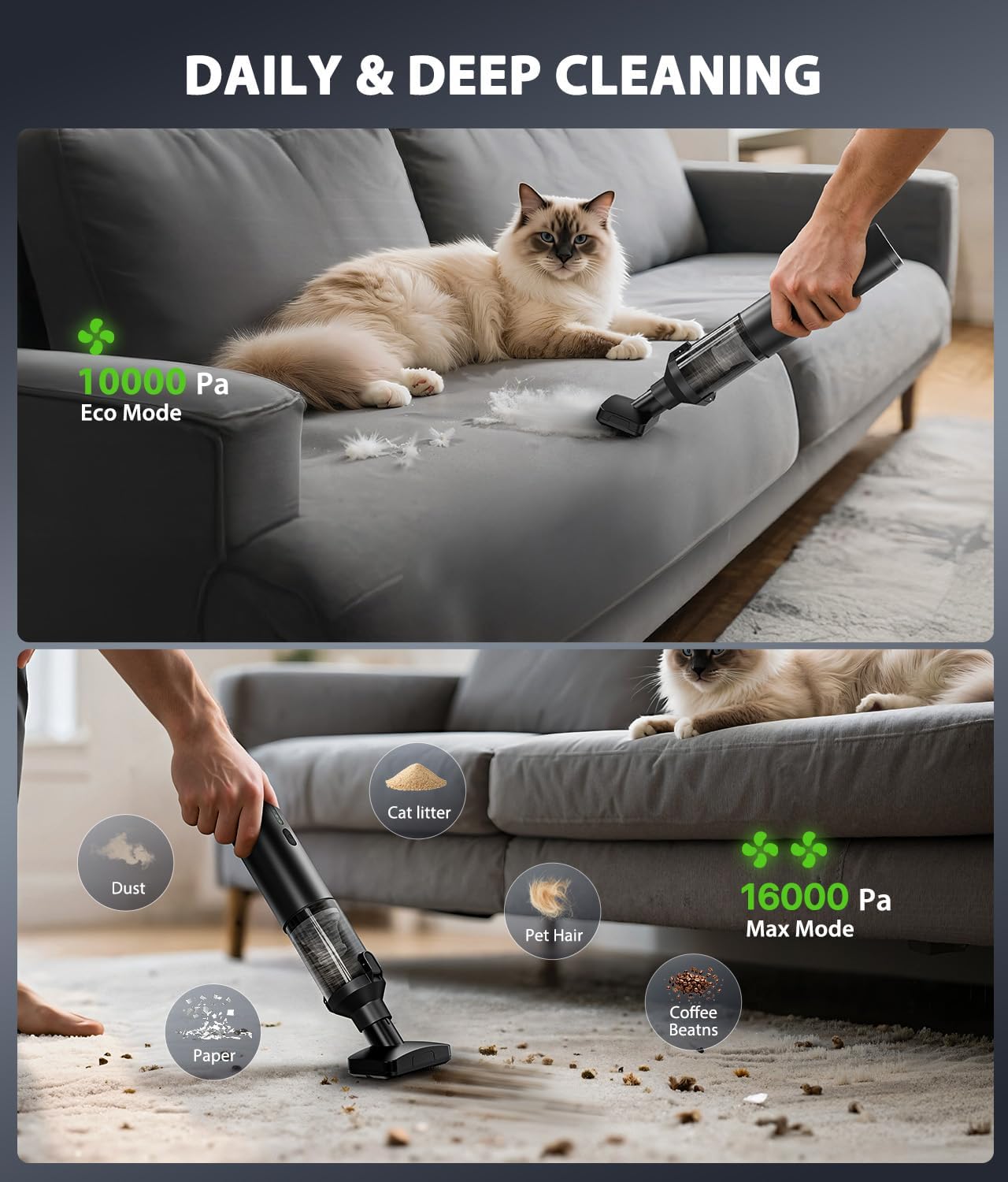 4-in-1 Portable Cordless Handheld Vacuum Cleaner