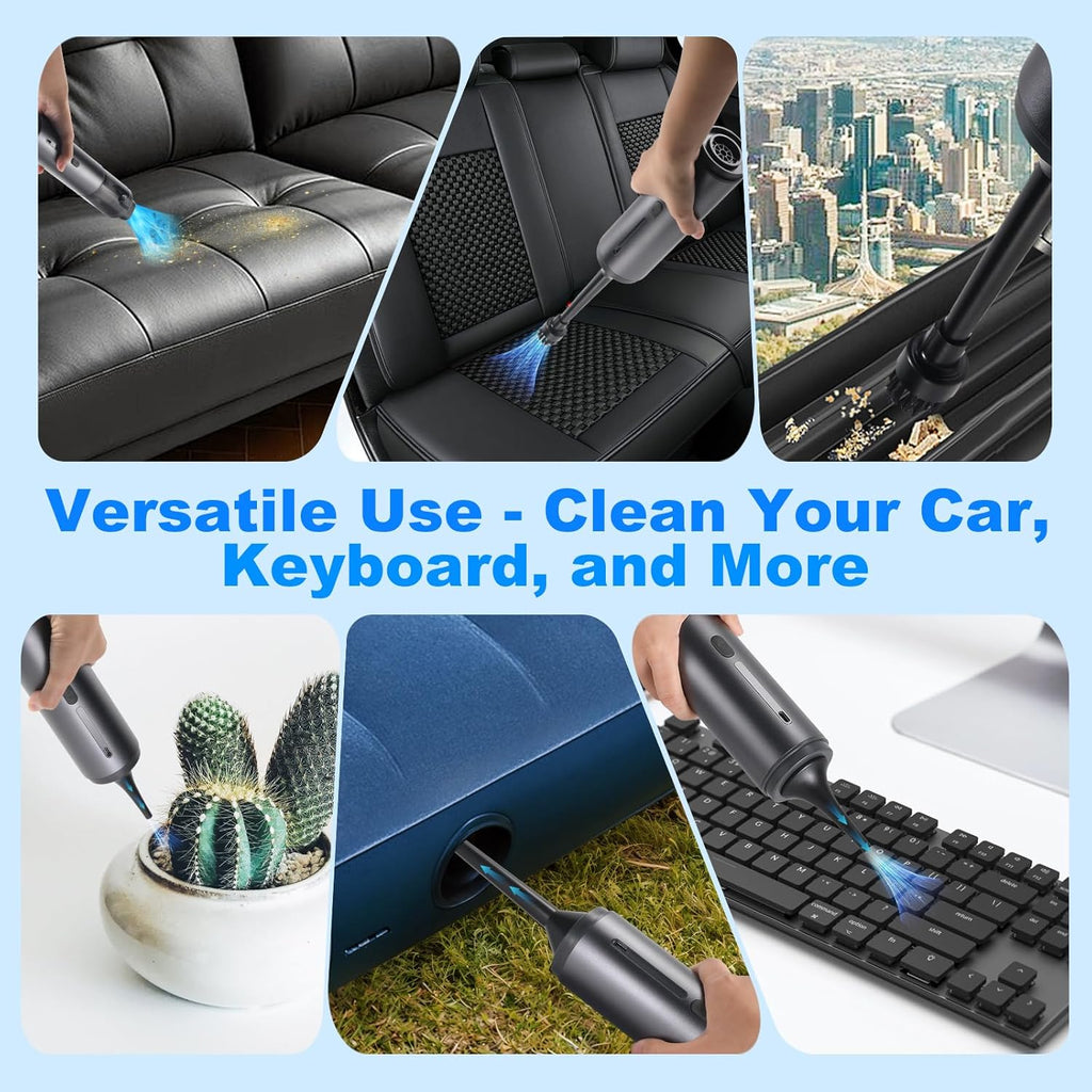 Voice-tank 4-in-1 Cordless Handheld Car Vacuum with 16000Pa Suction & LED Display
