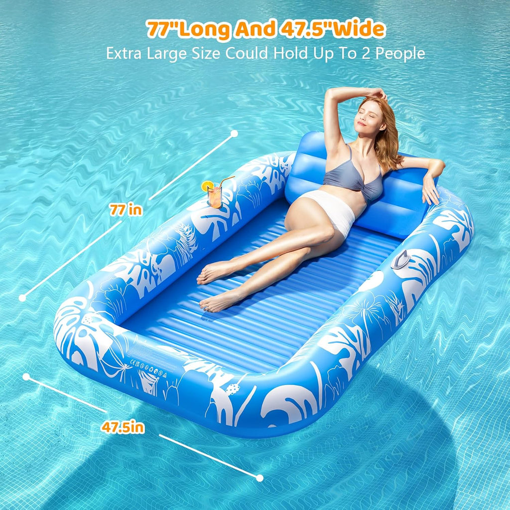 6-in-1 Inflatable Tanning Pool with Sprinkler & Canopy